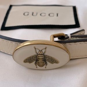 NWT 💓 Blush Pink Authentic Gucci Bee Icon Belt!